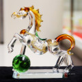 Schönes Glas Crystal Running Horse für Souvenir Geschenk